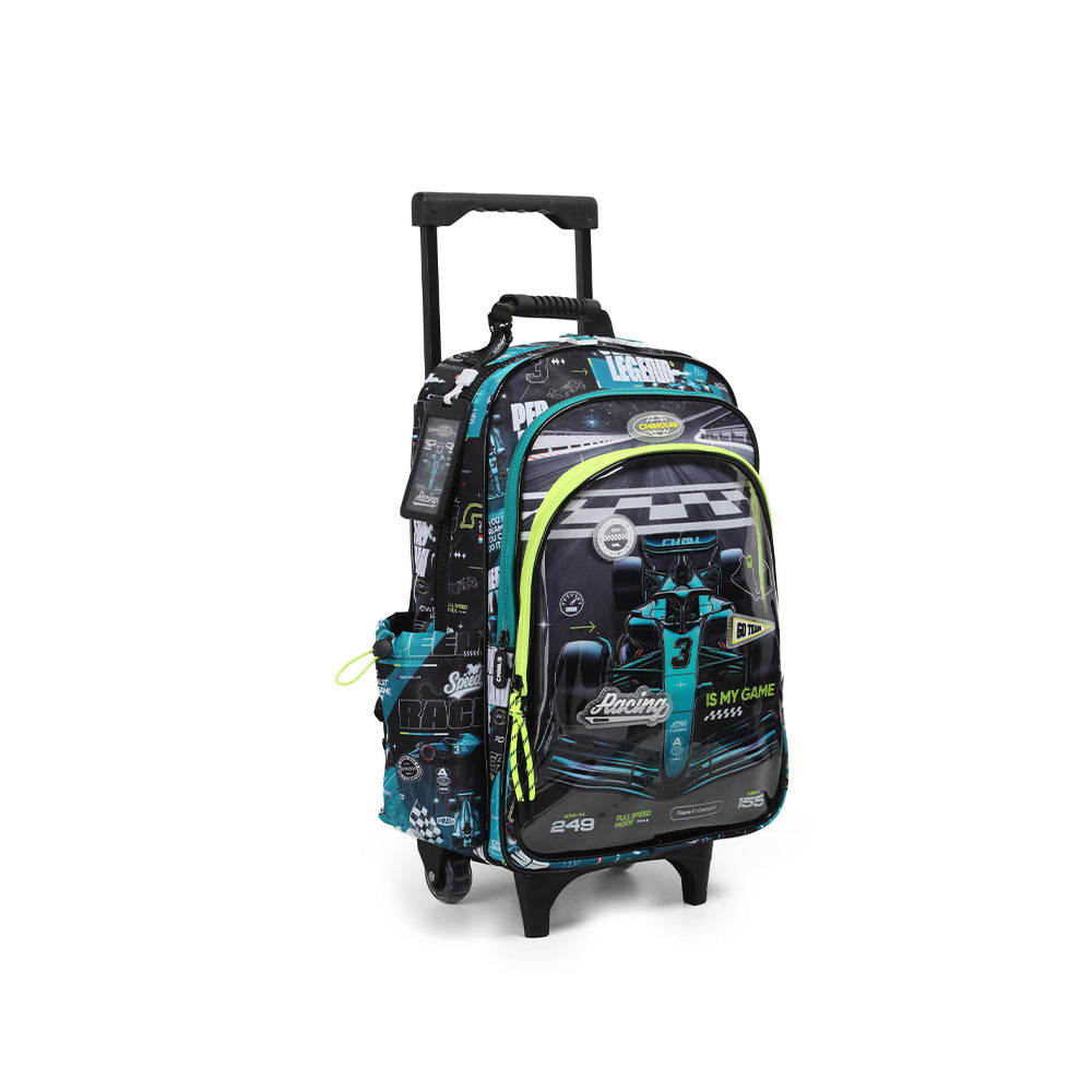 F1 Racing Car 18-Inch Trolley Backpack