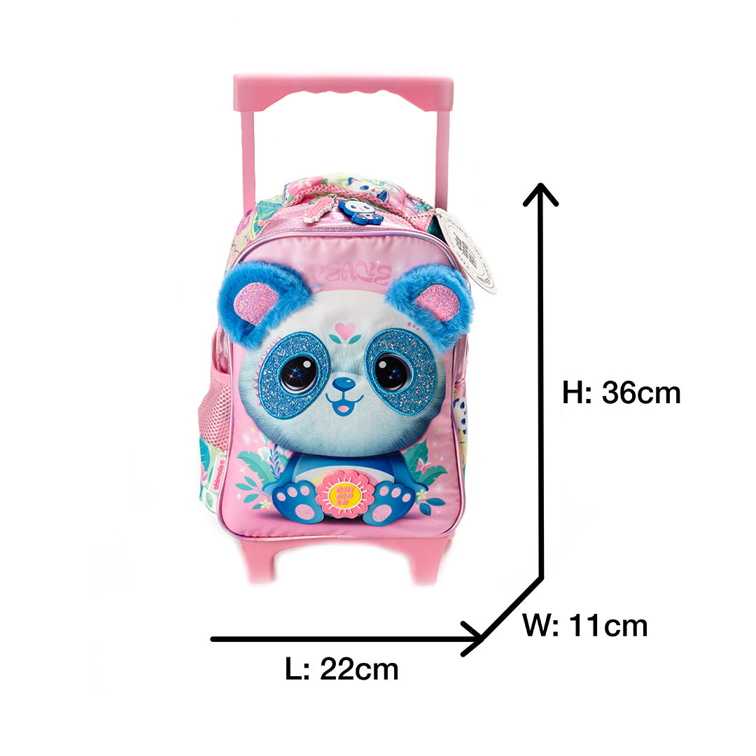 Little Panda 12-Inch Trolley Backpack