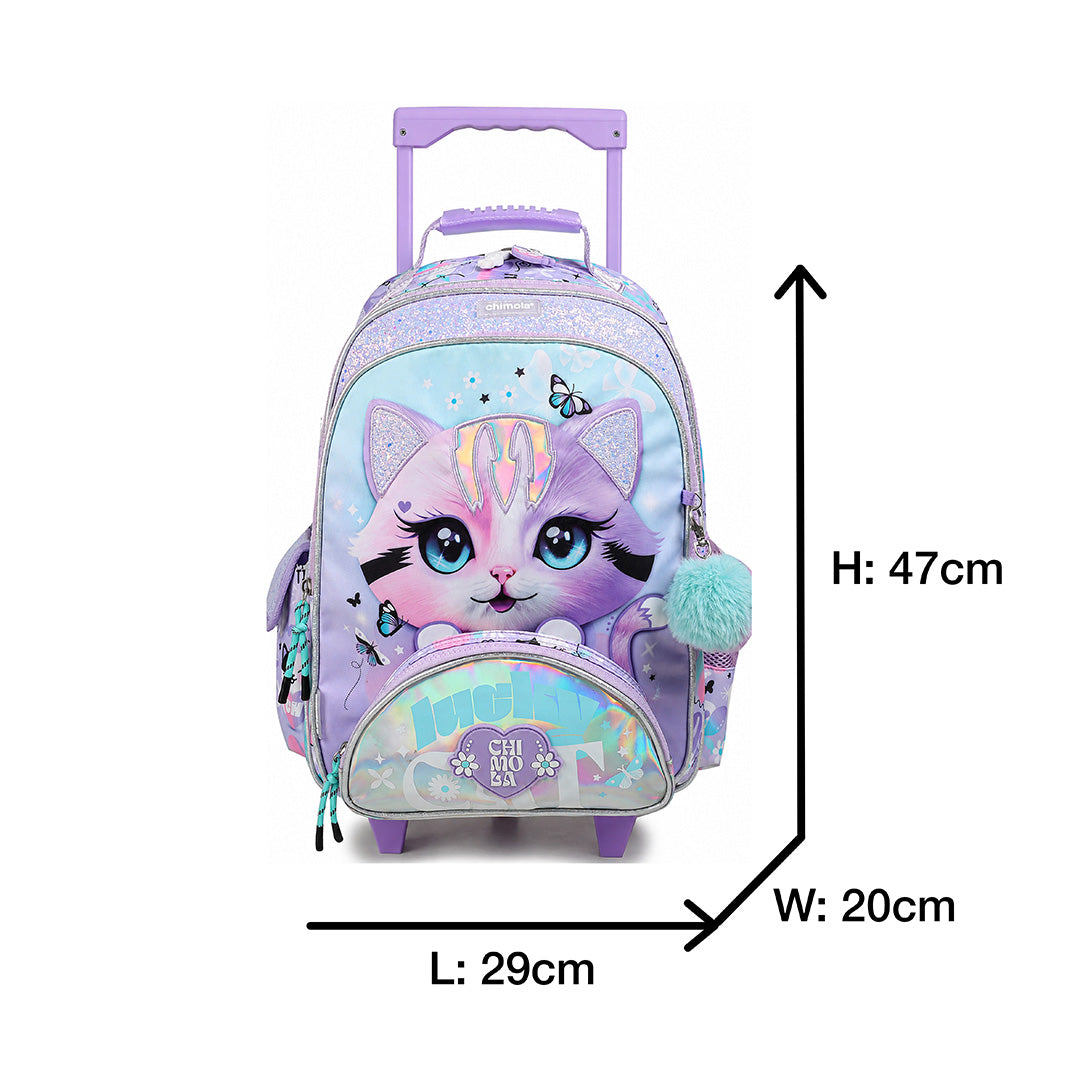16-Inch Lucky Cat Trolley Backpack