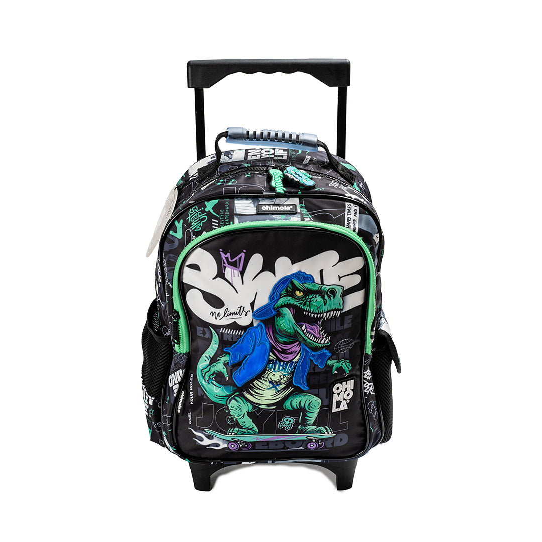 14-Inch Dino Skater Trolley Backpack