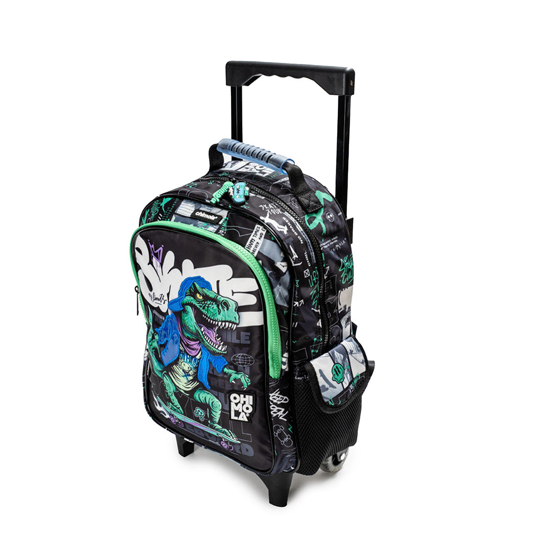 14-Inch Dino Skater Trolley Backpack