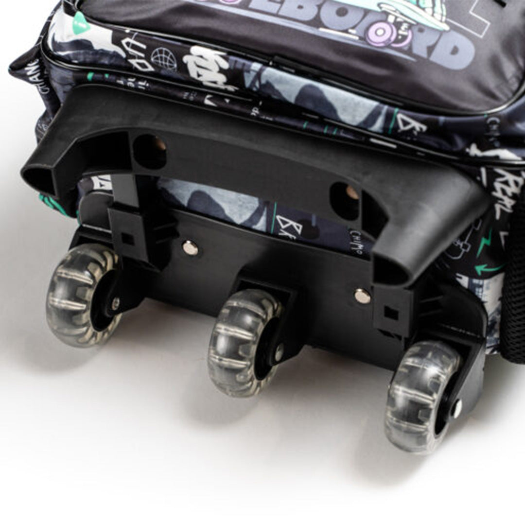14-Inch Dino Skater Trolley Backpack